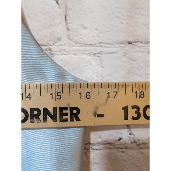 Alfred Sung Pleated Midi Light Ice Blue Fit Flare sleeveless Dress Pockets Sz 14 - Picture 10 of 12